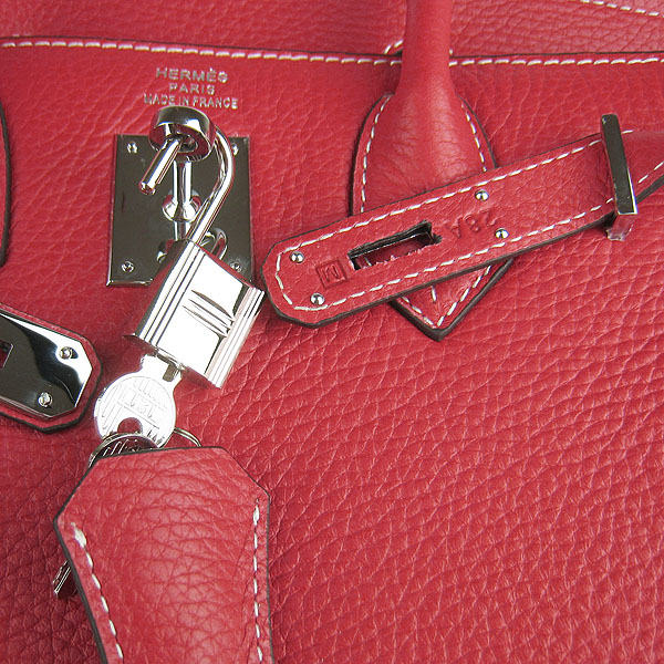 Replica Hermes Birkin 30CM Togo Leather Bag Red 6088 On Sale